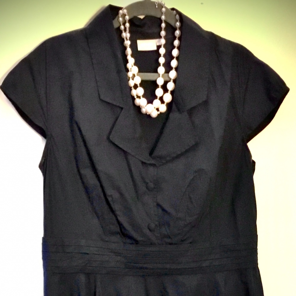 Pleated Waist Poplin Shirtdress from eshakti